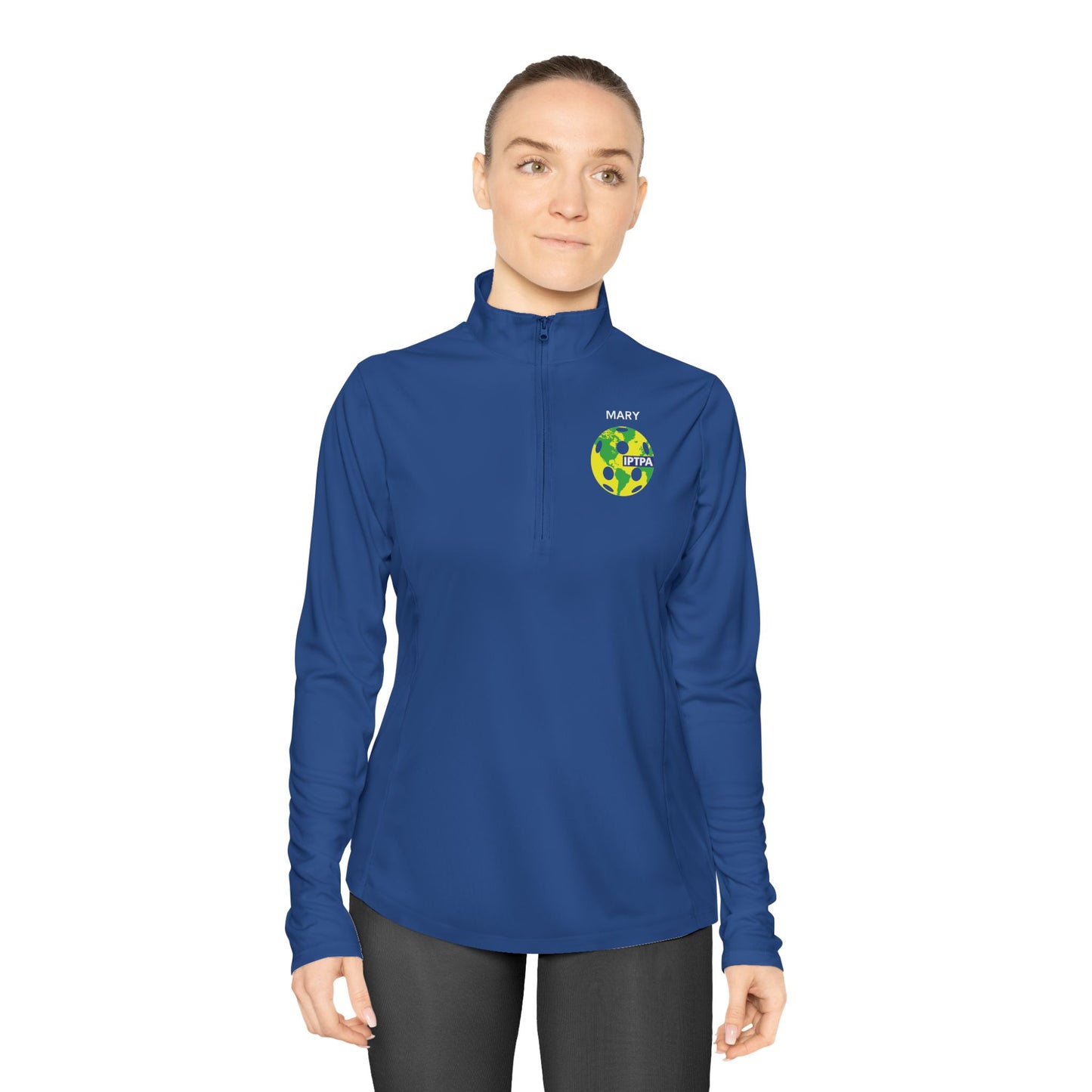 Mary IPTPA Ladies Moisture Wicking, SPF 40 - Quarter-Zip (customize name)