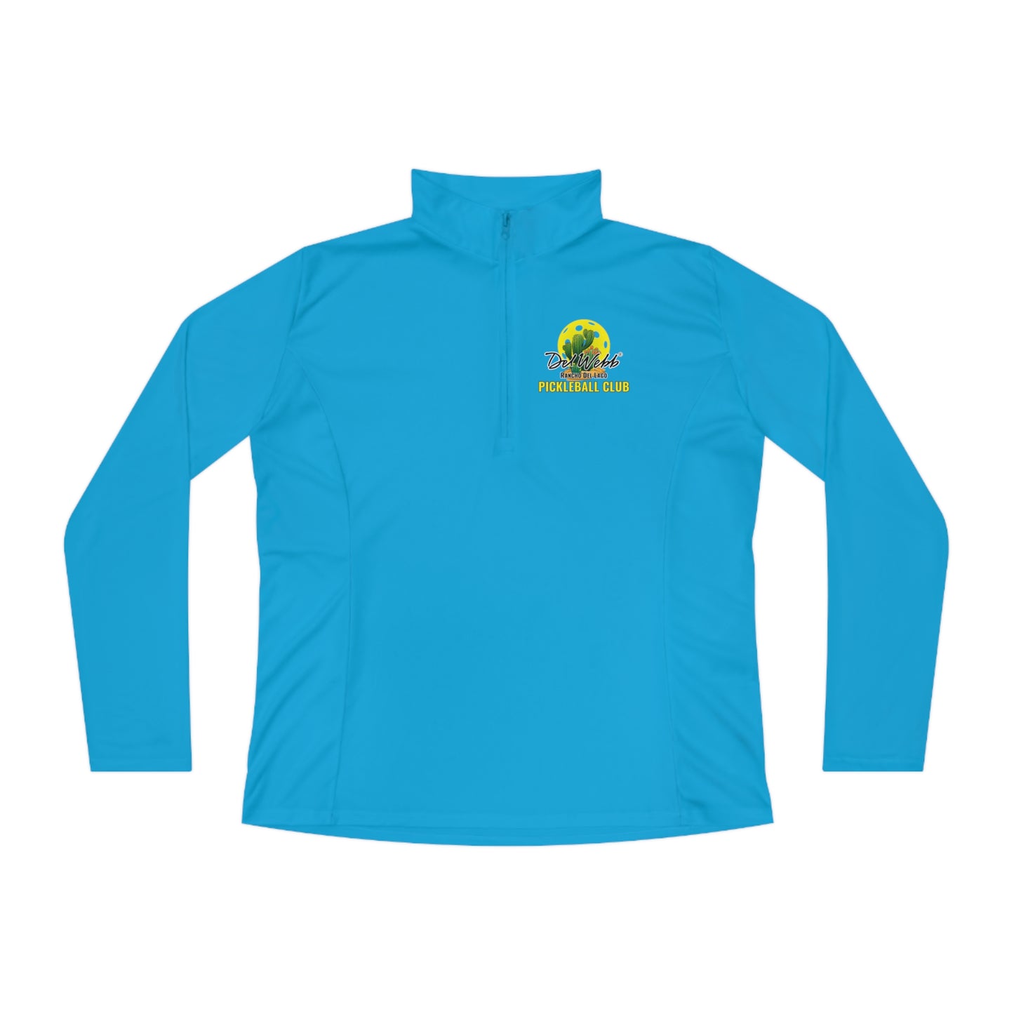 Del Webb Pickleball - SPF 40 Moisture Wicking, Ladies Quarter-Zip Pullover