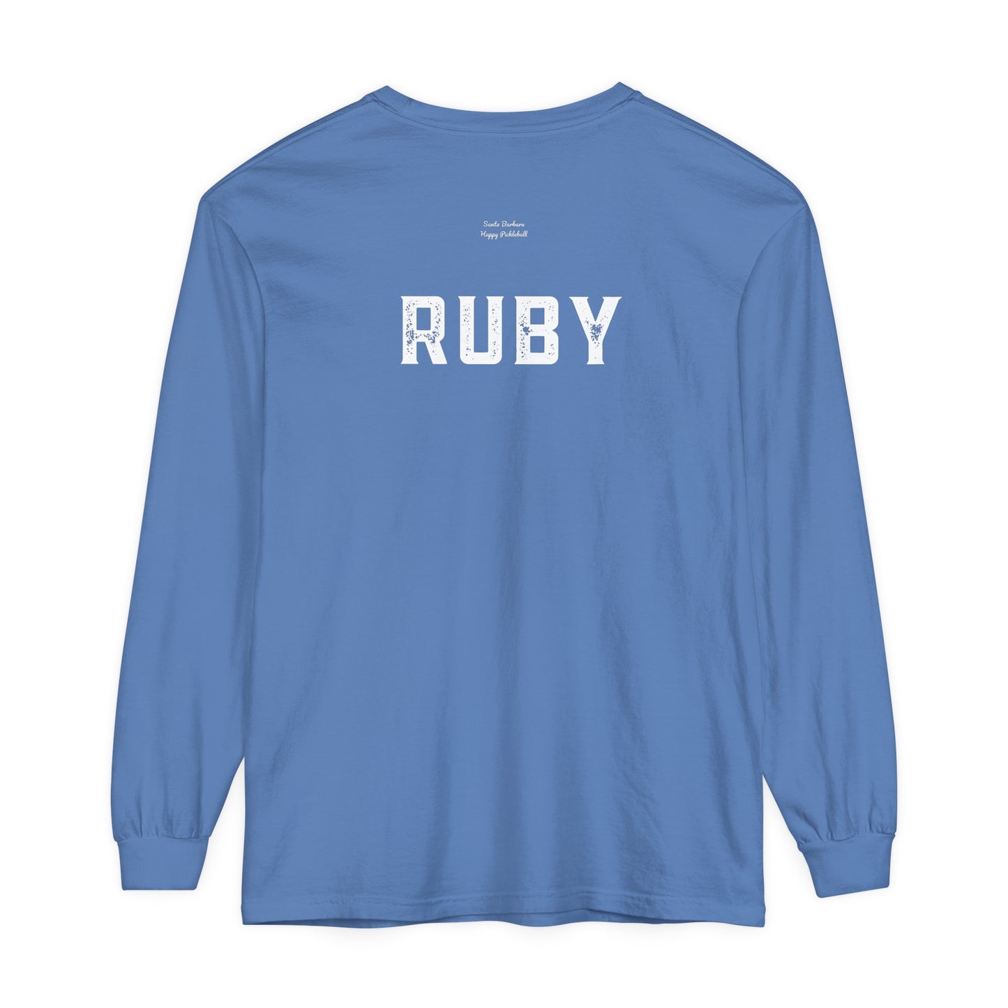Pickleball Pro - Ruby - Unisex Garment-dyed Long Sleeve T-Shirt