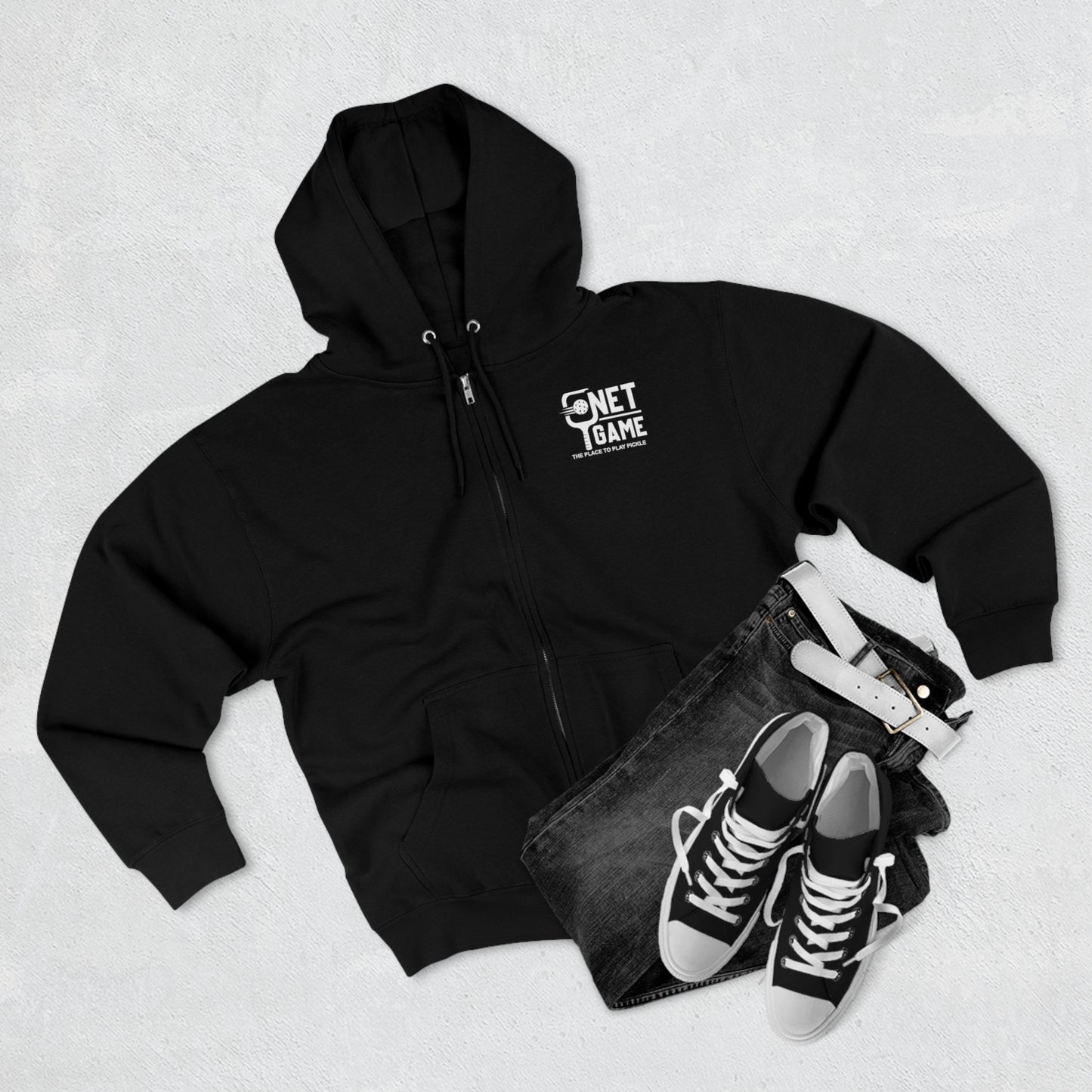 Net Game Zip Up - Unisex Premium Full Zip Hoodie