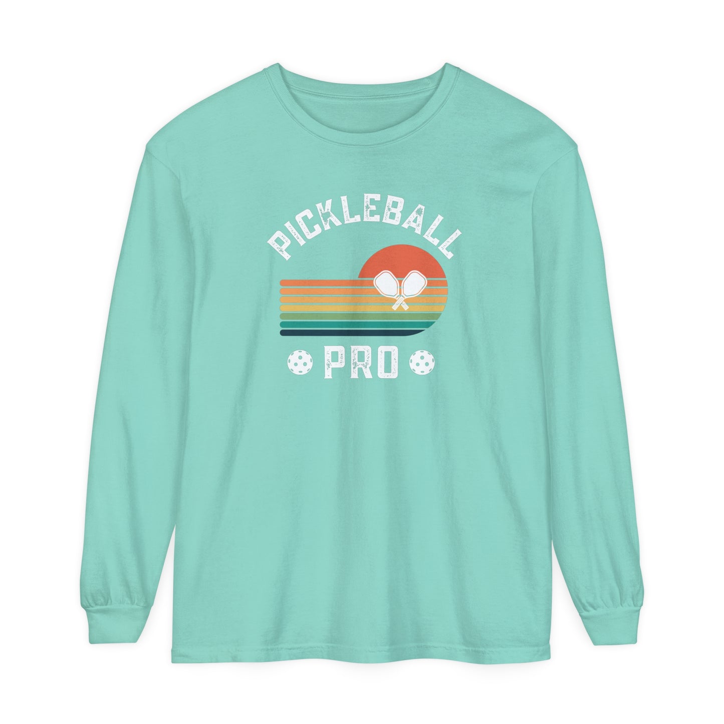 Pickleball Pro - Ruby - Unisex Garment-dyed Long Sleeve T-Shirt