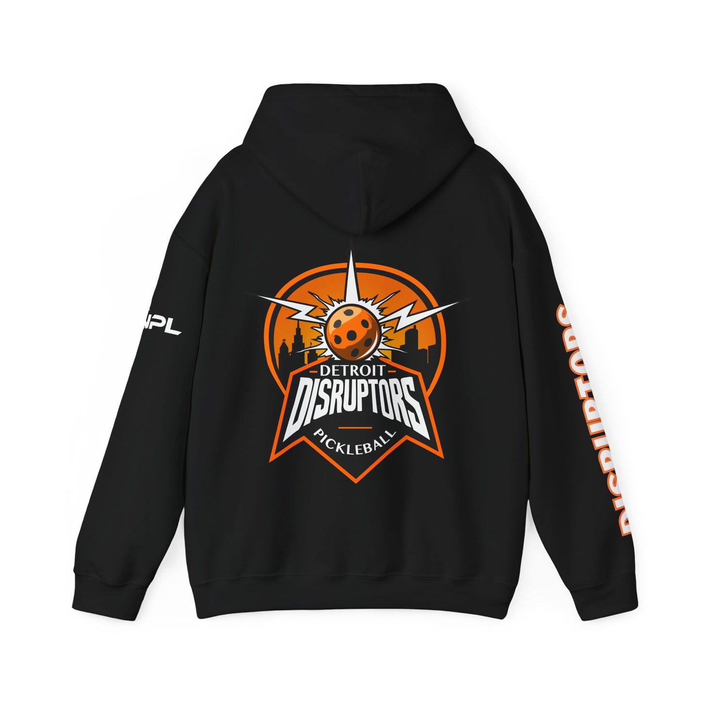 Detroit Disruptors Unisex Hoodie - Customize Sleeve or Back w/ Name - 50% cotton/poly (add in instructions)