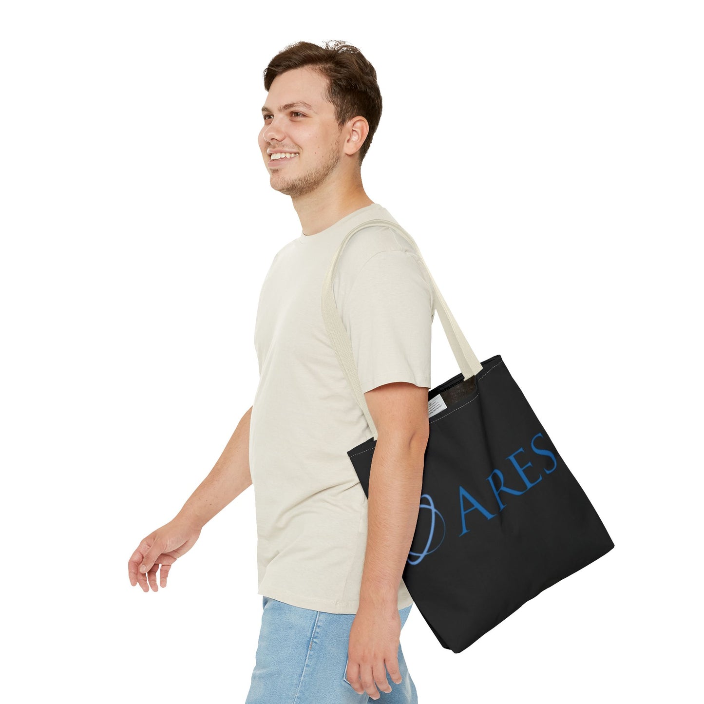 Ares Logo Tote Bag - Stylish Black Carryall for Everyday Use