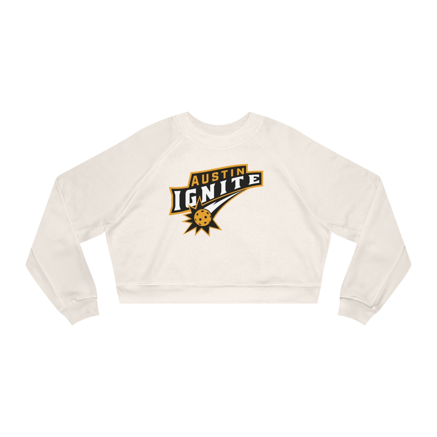 Gold Austin Ignite Customize back - Women's Cropped Fleece Pullover