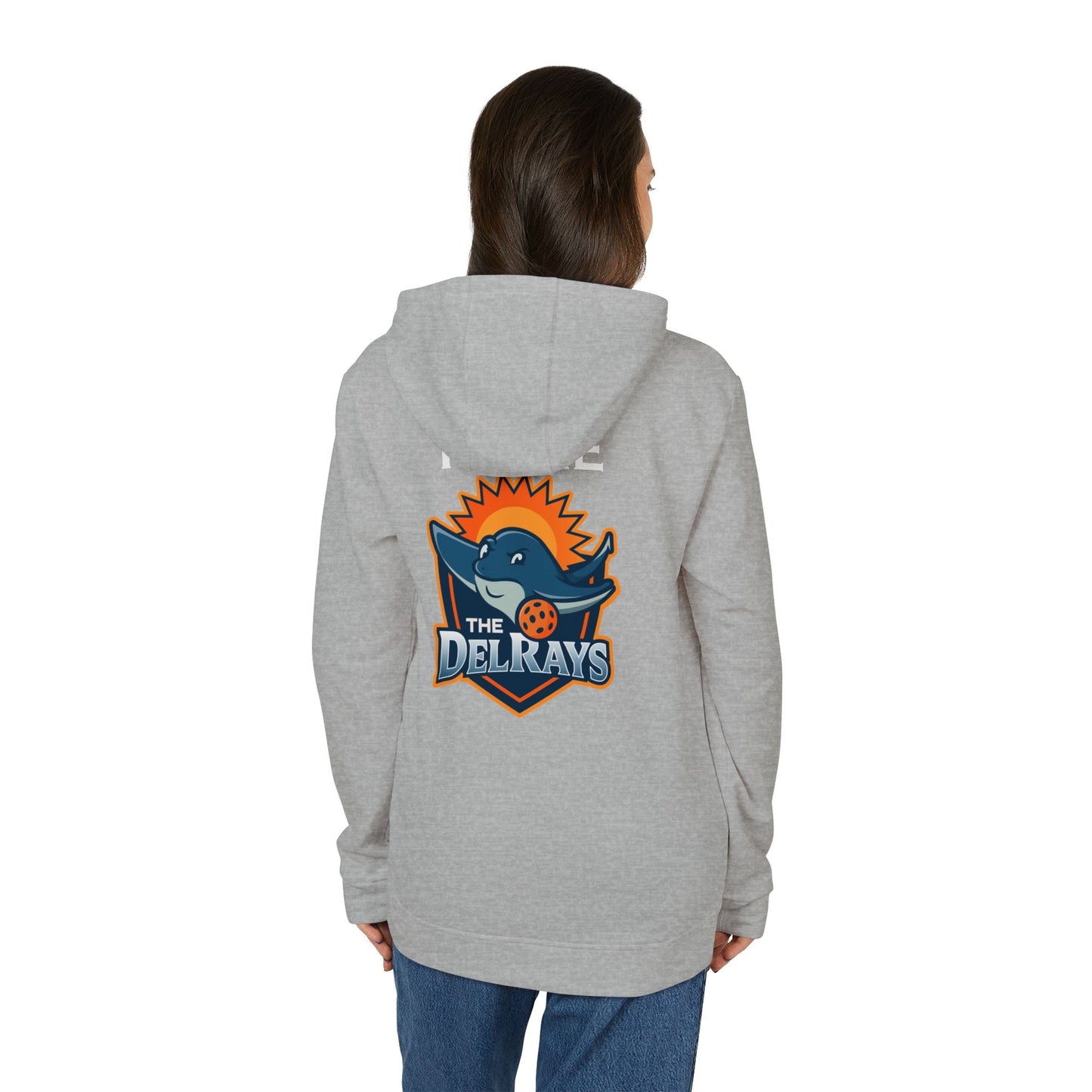 The Del Reys ADIDAS Unisex Fleece Hoodie 60% cotton/40% poly - add name