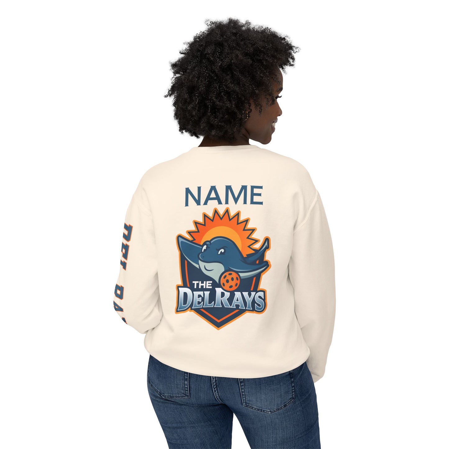 The Del Rays Unisex Extra Lightweight 100% Cotton Crew - Add Name