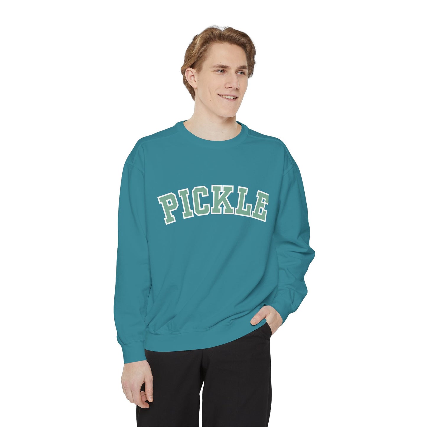 PICKLE Garment Dyed Collegiate - Medium Weight Crew - can customize back
