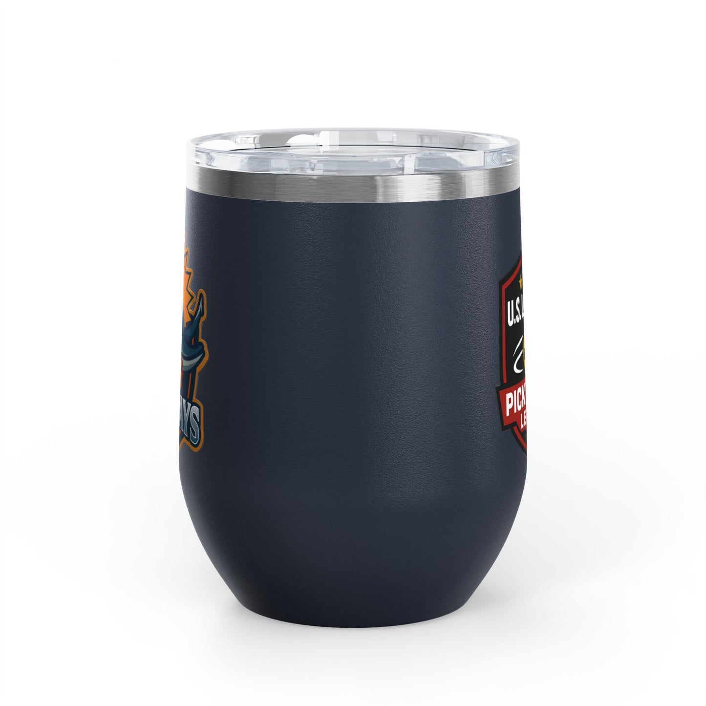 The Del Rays/US Legends Pickleball 2- sided logo Wine Tumbler, 12oz