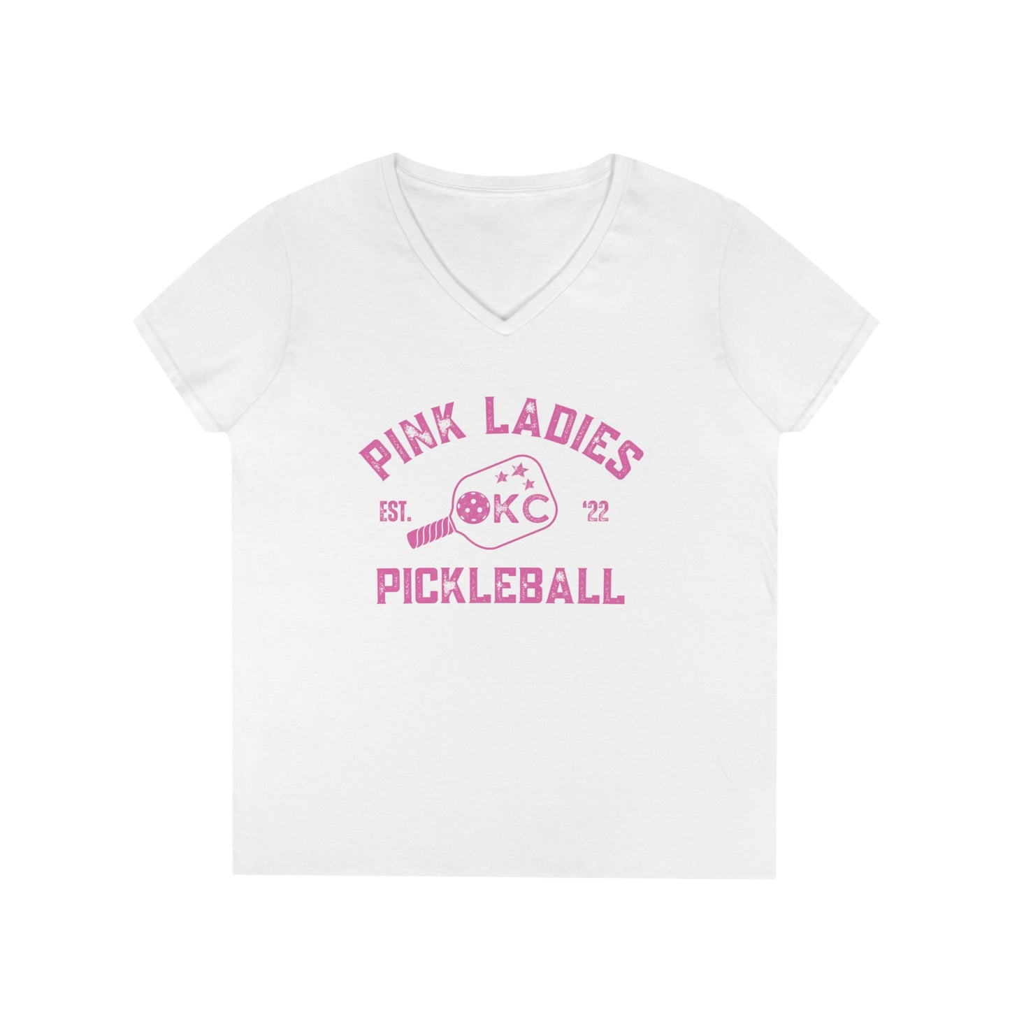 Pink Ladies - Pink' V-Neck T-Shirt