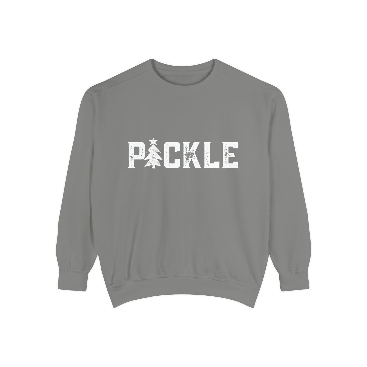 PICKLE Tree Medium Weight Unisex Garment Dyed Collegiate Crew - can custom,I’ve back