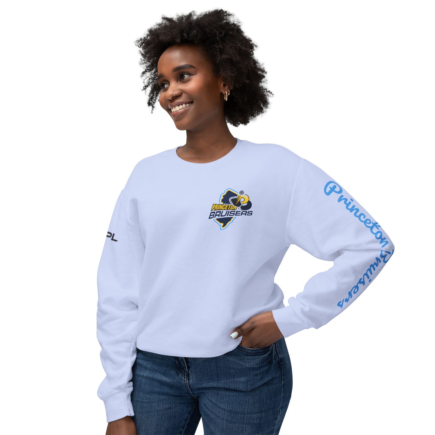 Princeton Bruisers Garment Dyed Customized Beach Crew. Customize back