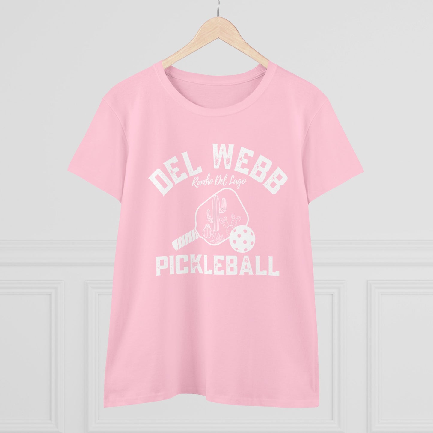 Del Webb Pickleball - Women's Midweight Cotton Tee
