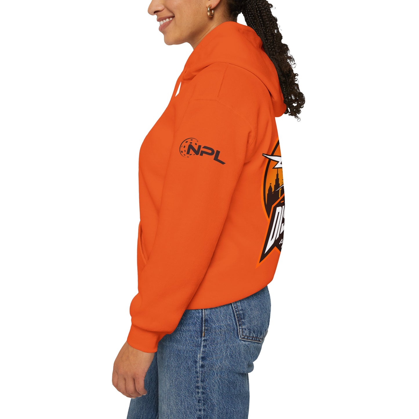Detroit Disruptors Unisex Hoodie - Customize Sleeve or Back w/ Name - 50% cotton/poly (add in instructions)