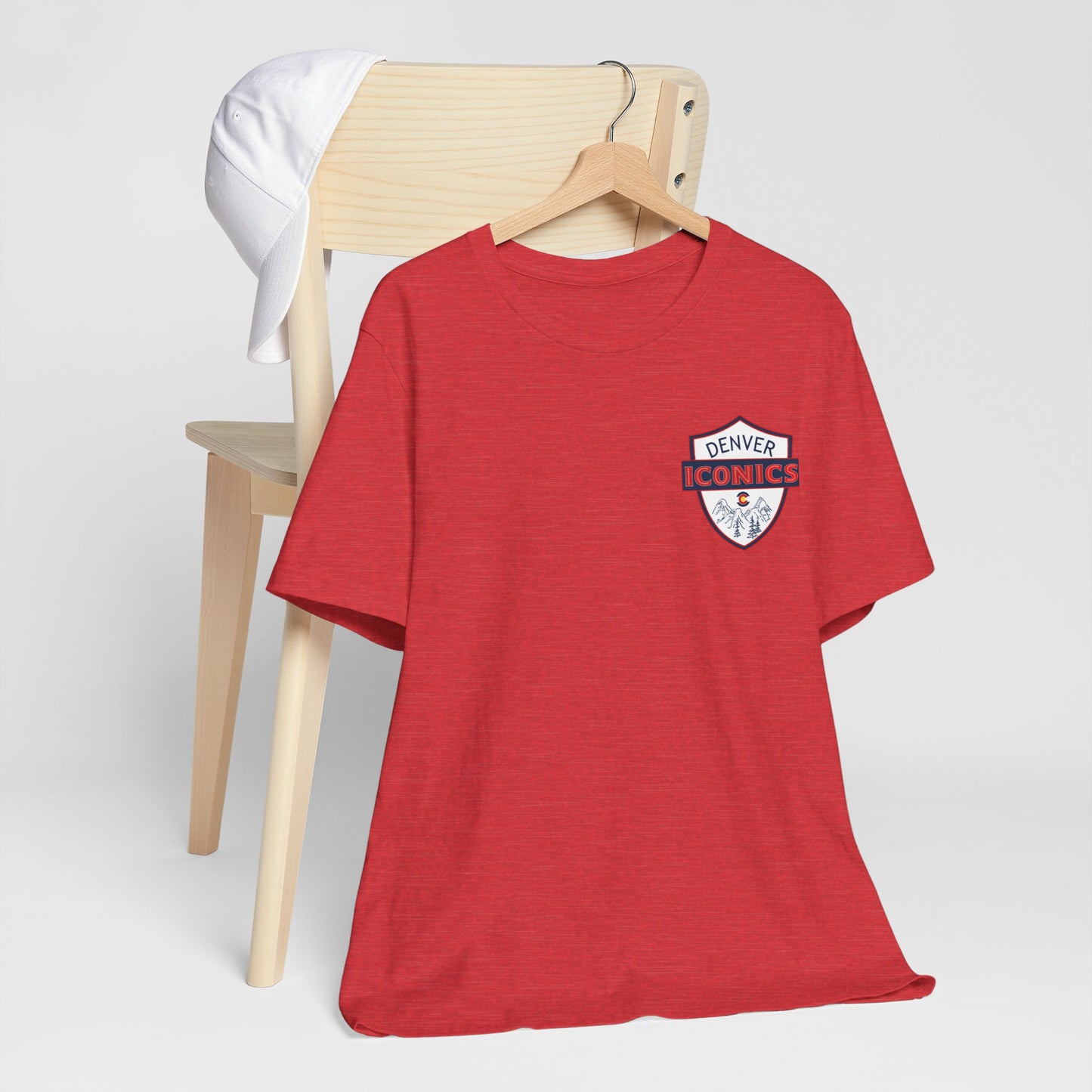 Denver Iconics Unisex Jersey Short Sleeve Tee - 100% cotton Bella Canvas - add name to back