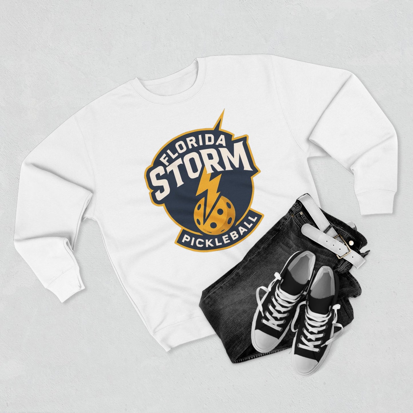 Florida Storm Unisex Crew- 2 sided (can personalize) warmer  80% cotton, 20% polyester
