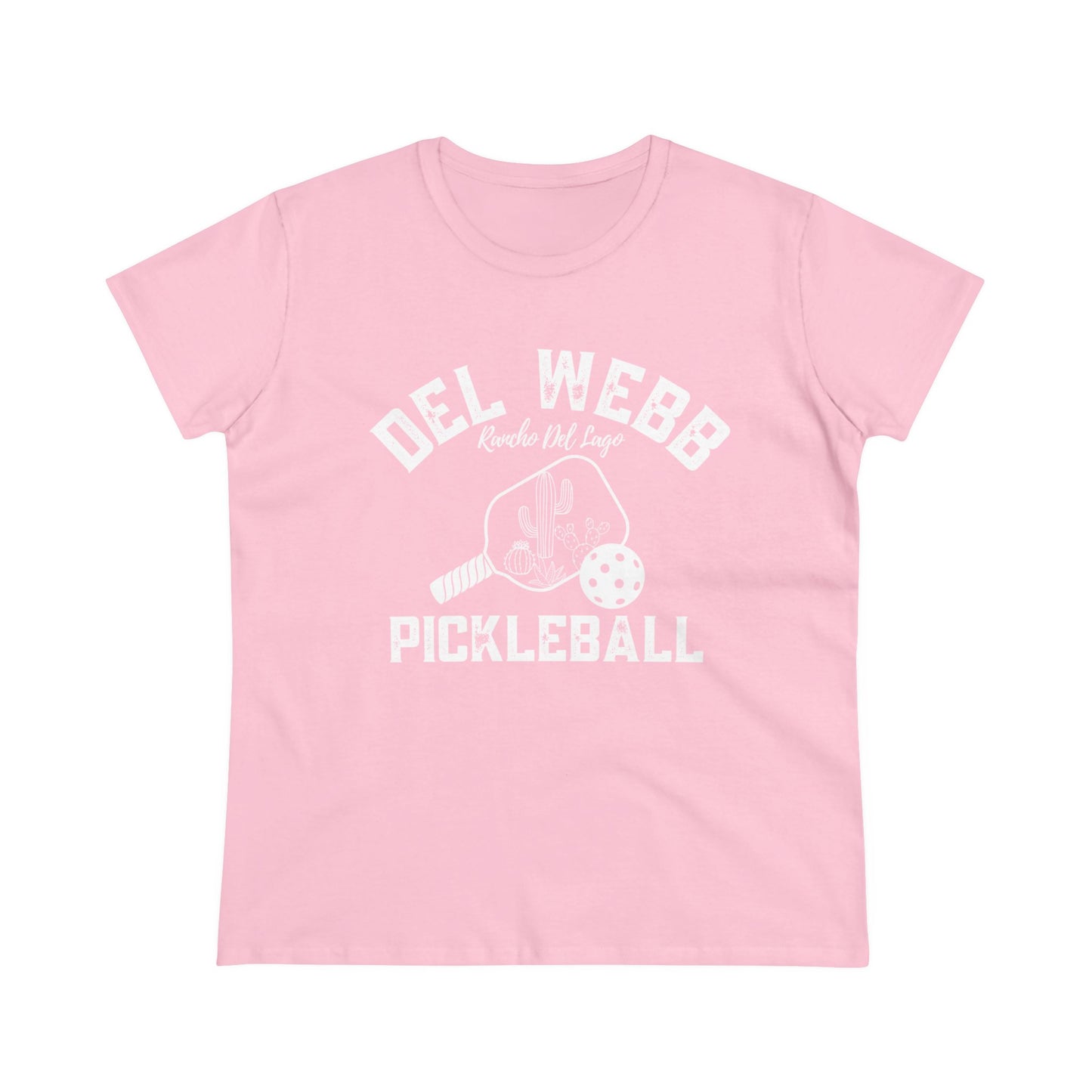 Del Webb Pickleball - Women's Midweight Cotton Tee