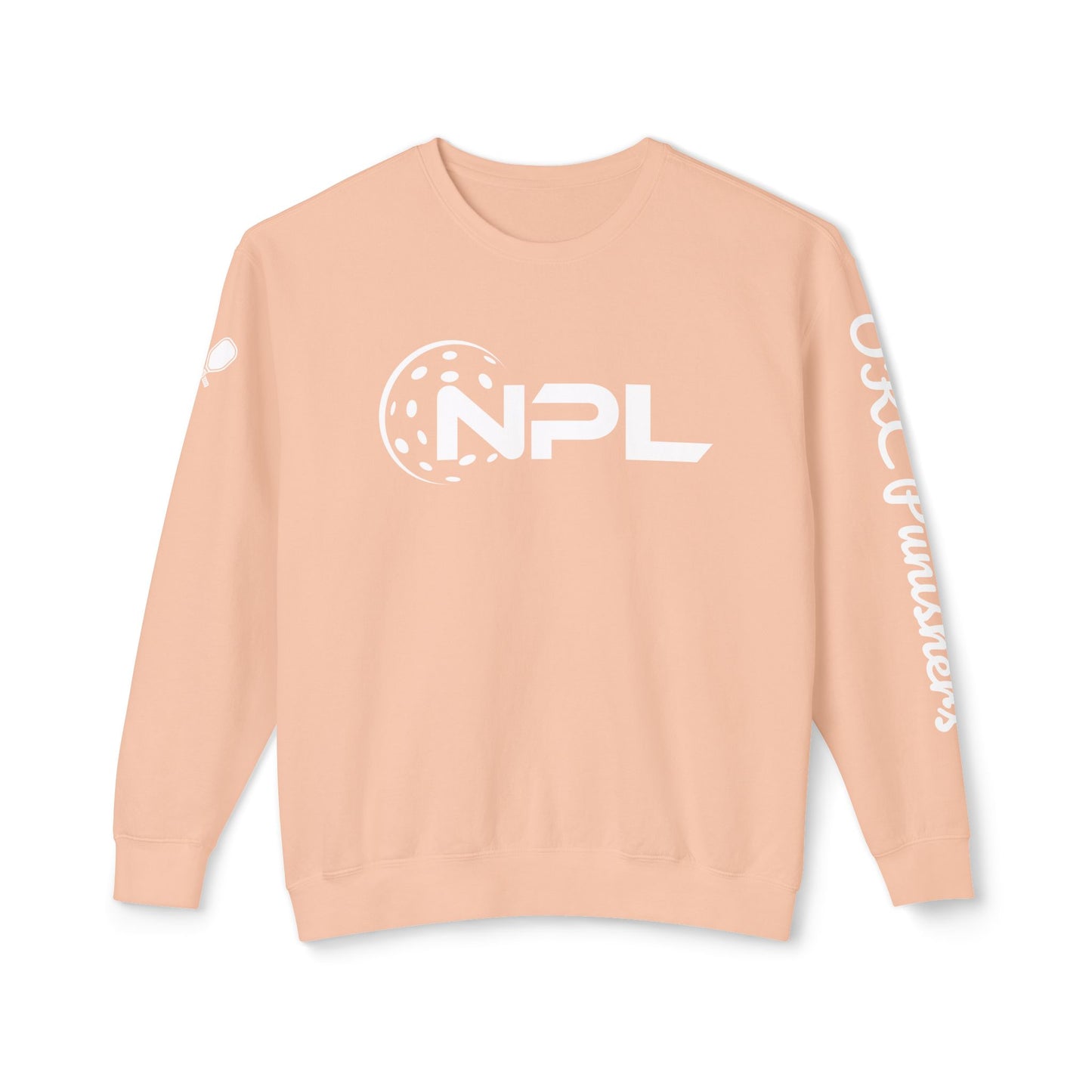 NPL Garment Dyed- Unisex Garment Dyed Lightweight Crew - Customize Sleeve w/ Name