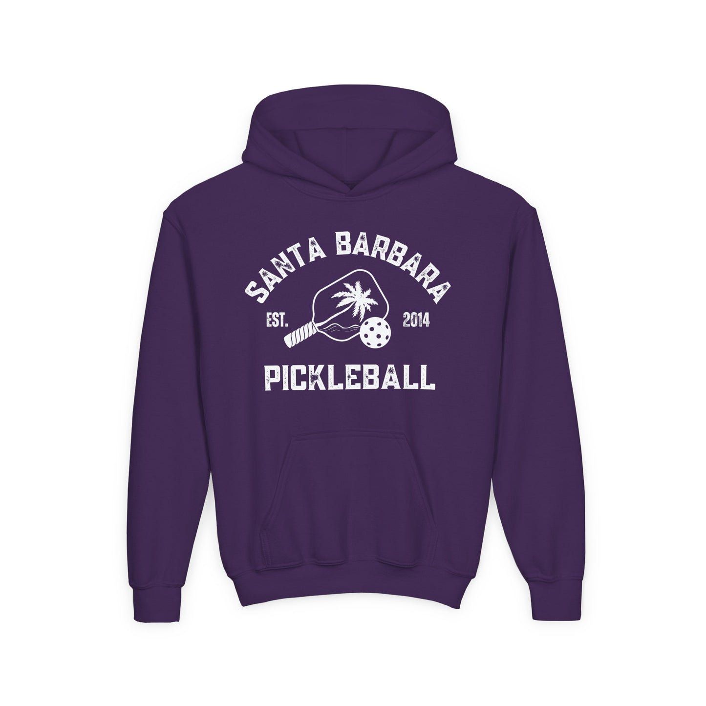 Santa Barbara Pickleball - Youth Heavy Blend Hoodie - add name back