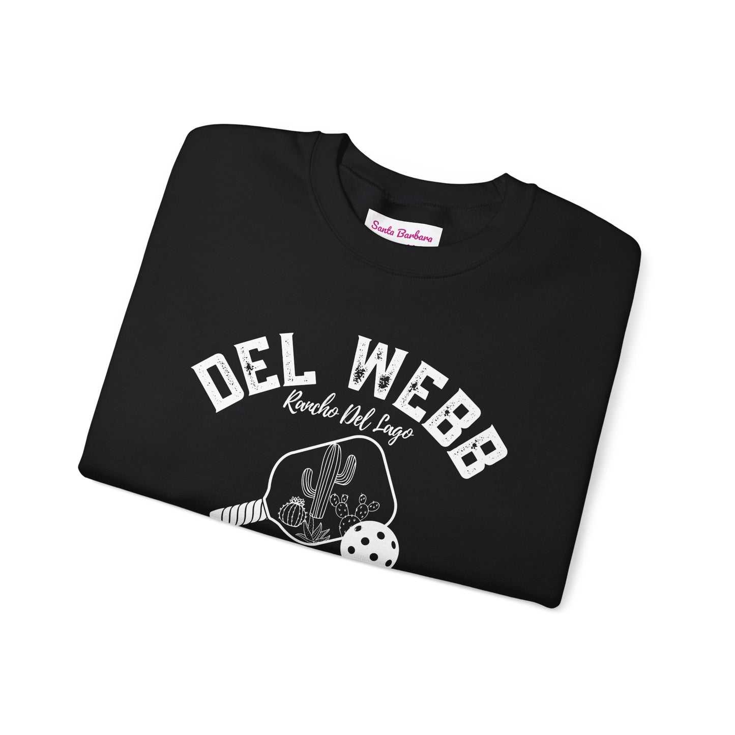 Copy of Del Webb Pickleball Beachy Style - Dink in the Desert - Unisex Crew -ca add name to sleeve with paddles