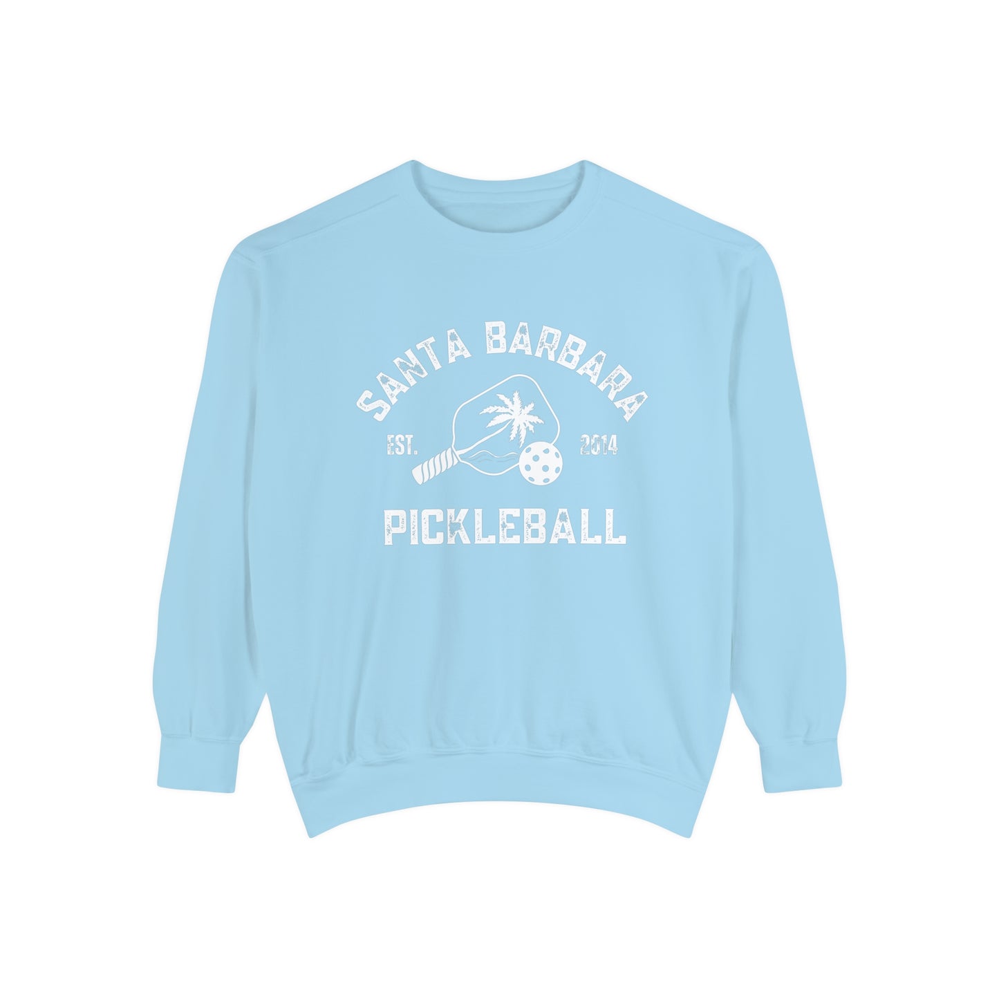 Santa Barbara Pickleball Garment Dyed Medium Weight Crew