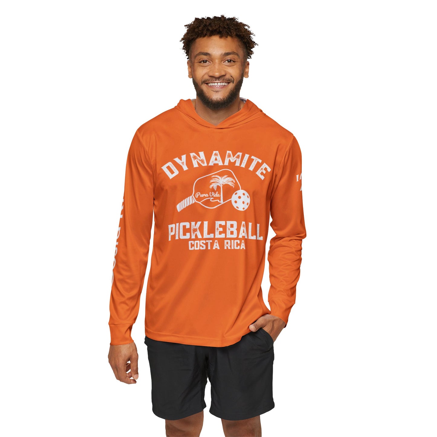 Pura Vida Dynamite Pickleball Moisture Wicking SPF 50 Unisex Sports Hoodie - customize sleeves and back