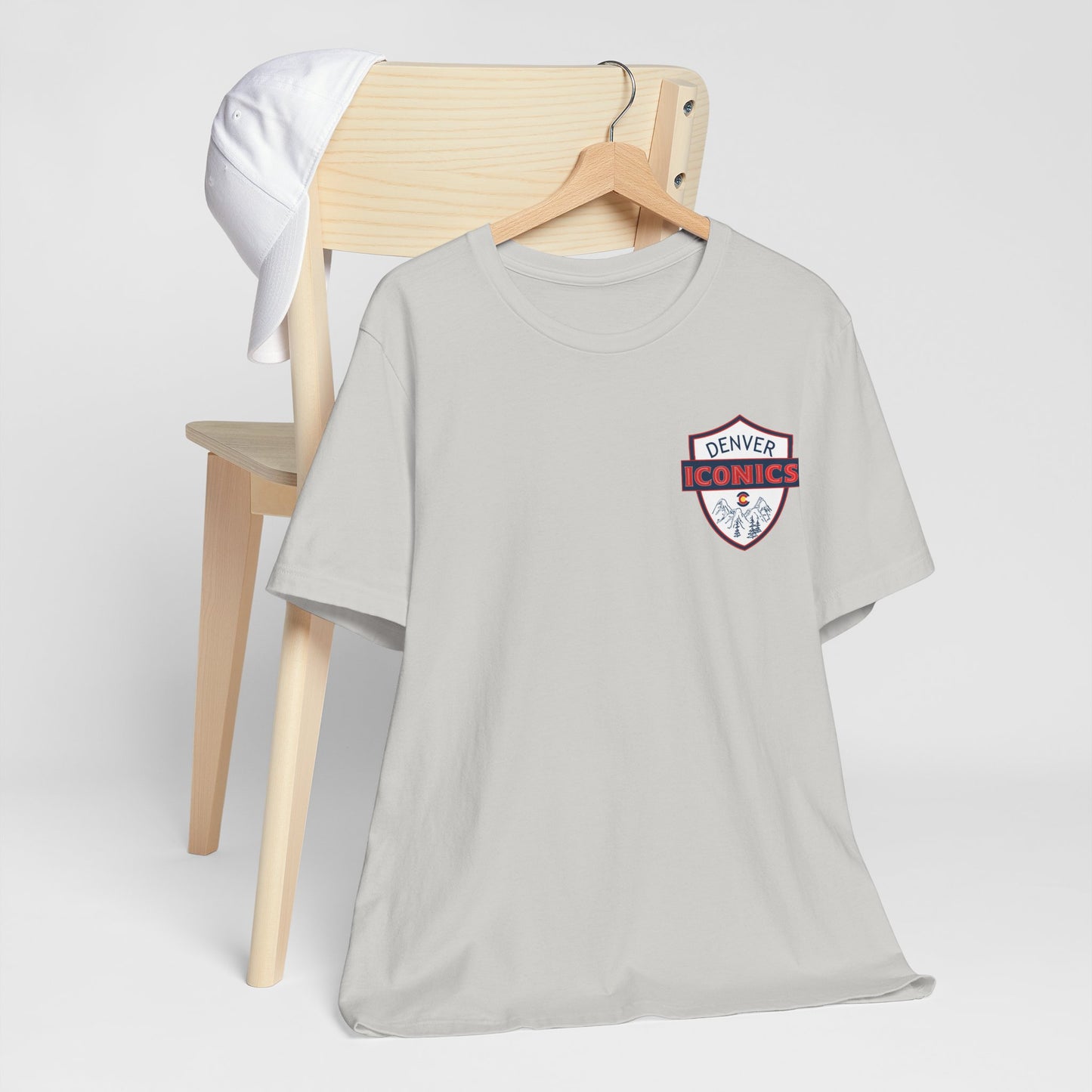 Denver Iconics Unisex Jersey Short Sleeve Tee - 100% cotton Bella Canvas - add name to back