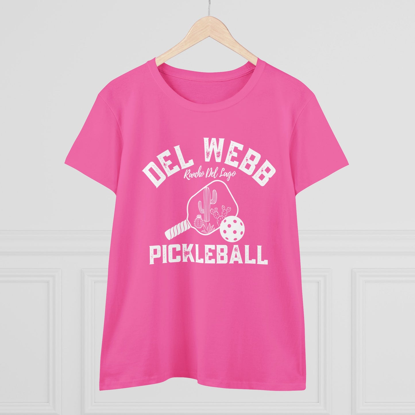 Del Webb Pickleball - Women's Midweight Cotton Tee