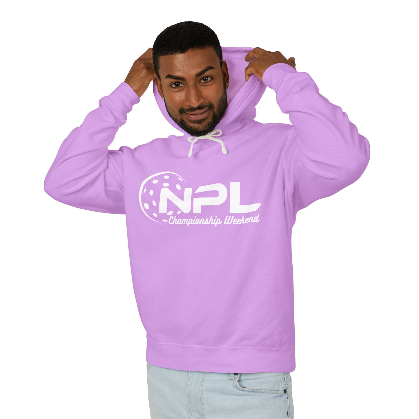 NPL Championship Weekend -Garment Dyed Unisex Lightweight Hoodie - Customize back