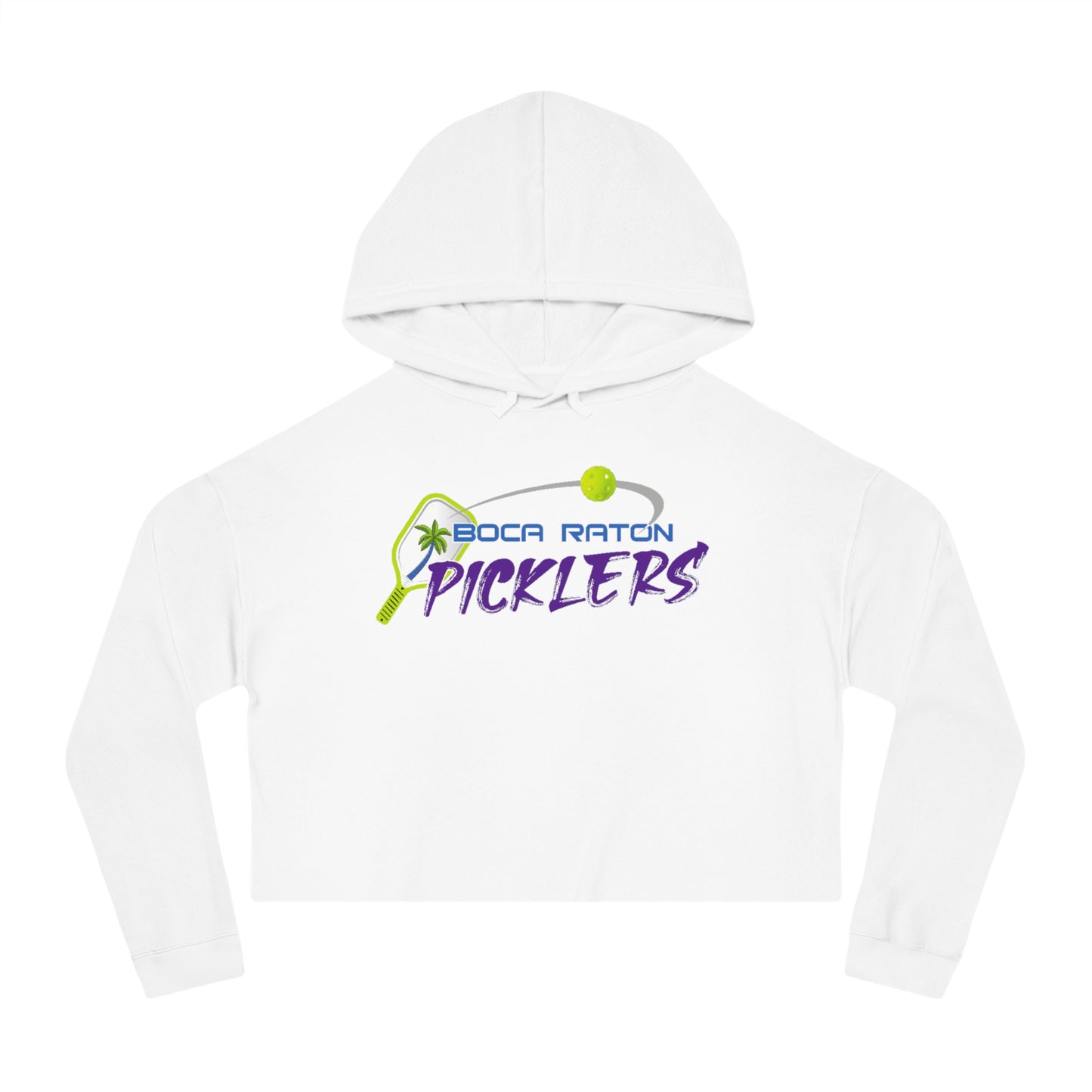 Boca Raton Pickler’s NPL Team -Women’s Cropped Hooded Sweatshirt (can add name on back)