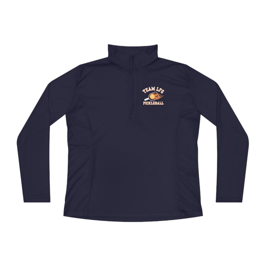 Endara Team LFG - Moitue Wicking, SPF 40, Ladies Quarter-Zip Pullover - customize back