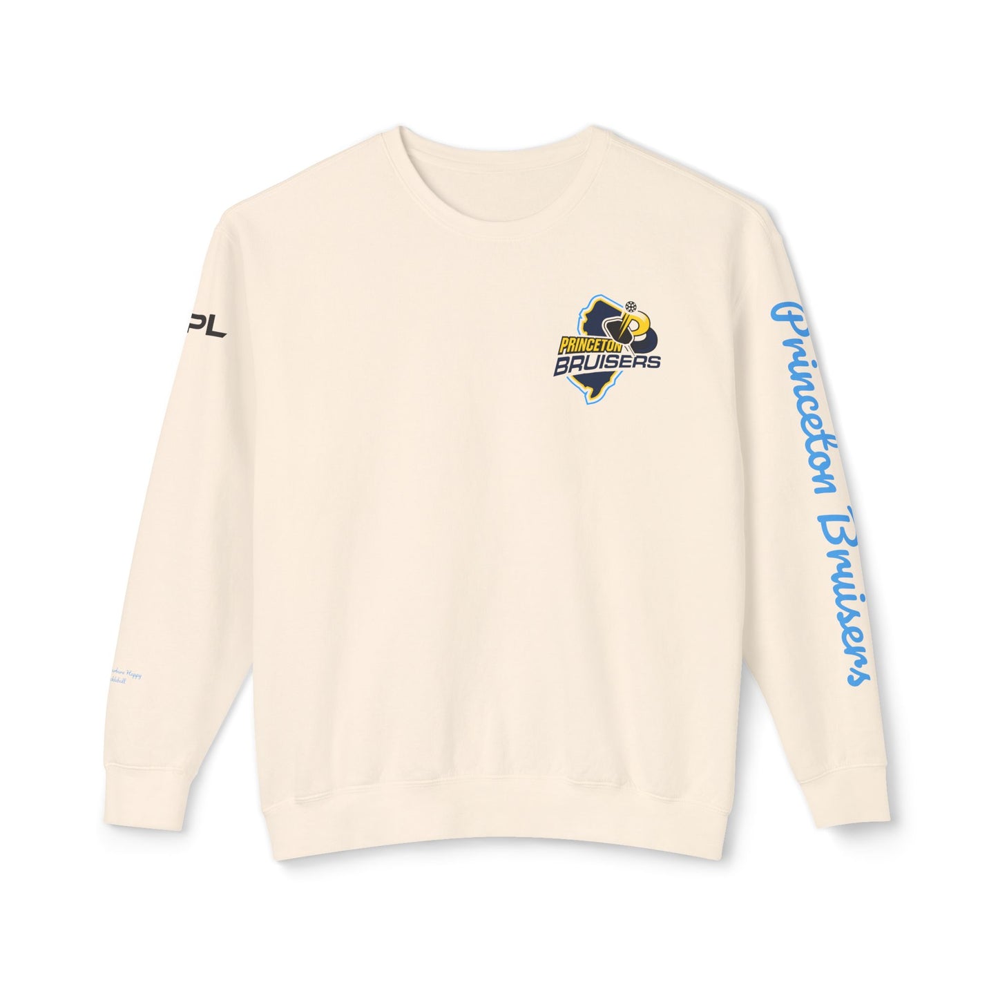 Princeton Bruisers Garment Dyed Customized Beach Crew. Customize back