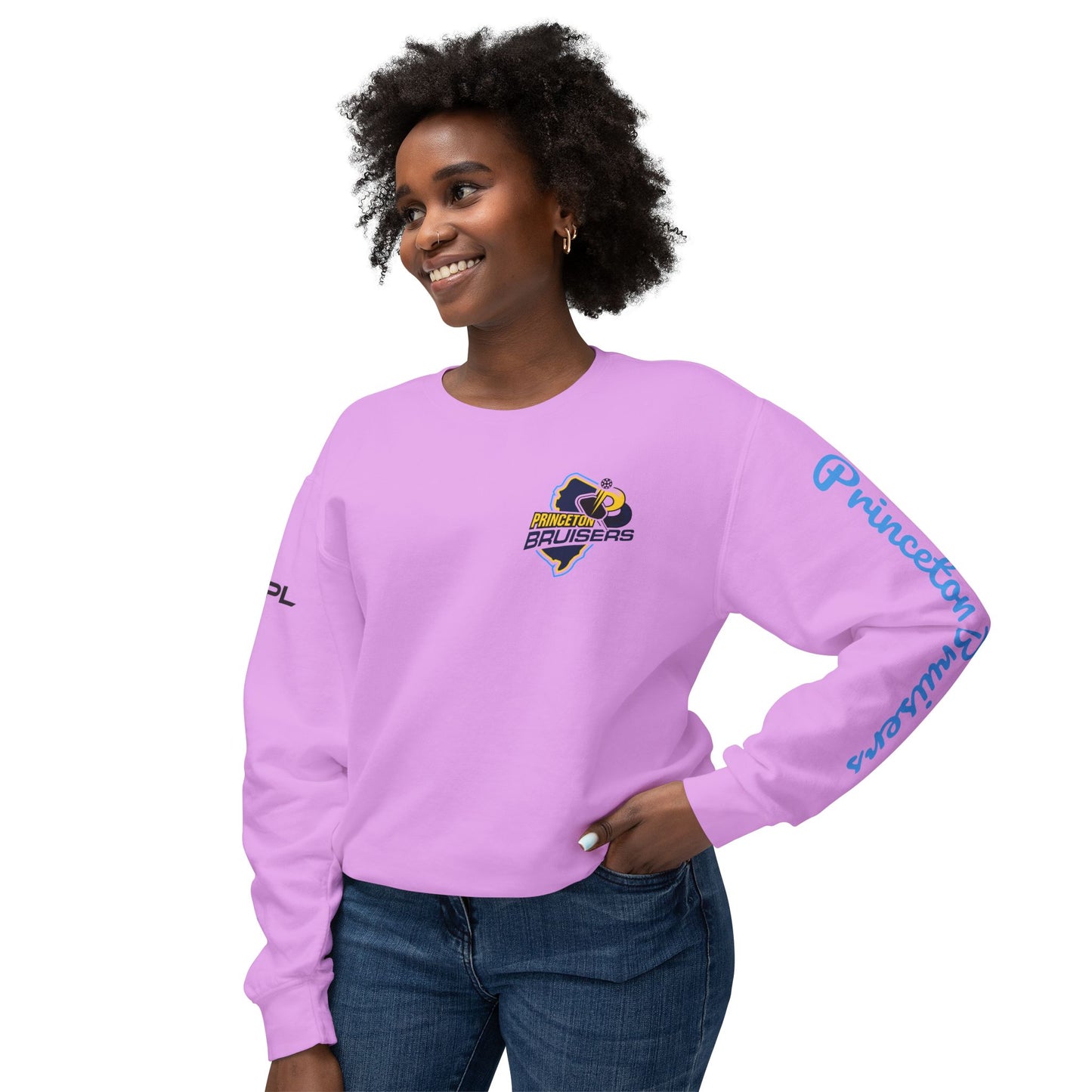 Princeton Bruisers Garment Dyed Customized Beach Crew. Customize back