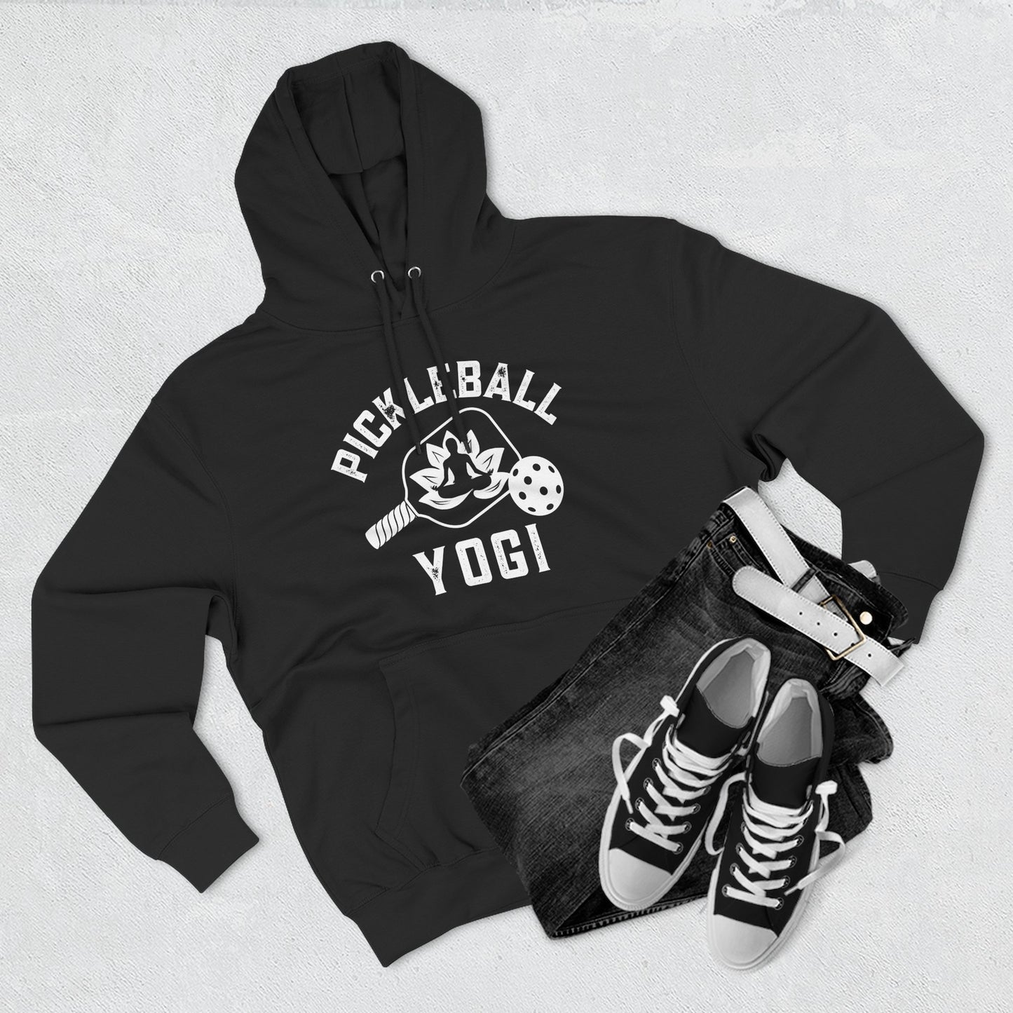 Pickleball Yogi Fleece Hoodie - Perfect for Athletes and Yoga Lovers