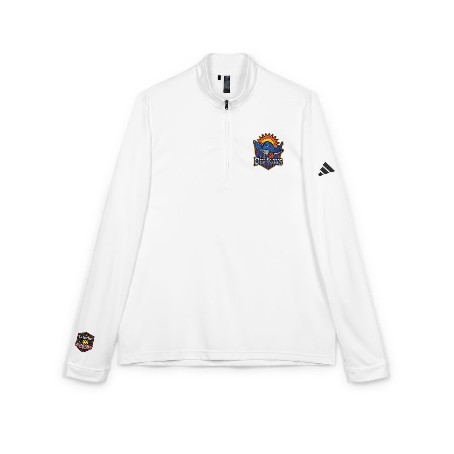The Del Rays Embroidered Unisex ADIDAS® SPF 50 Quarter-Zip Pullover