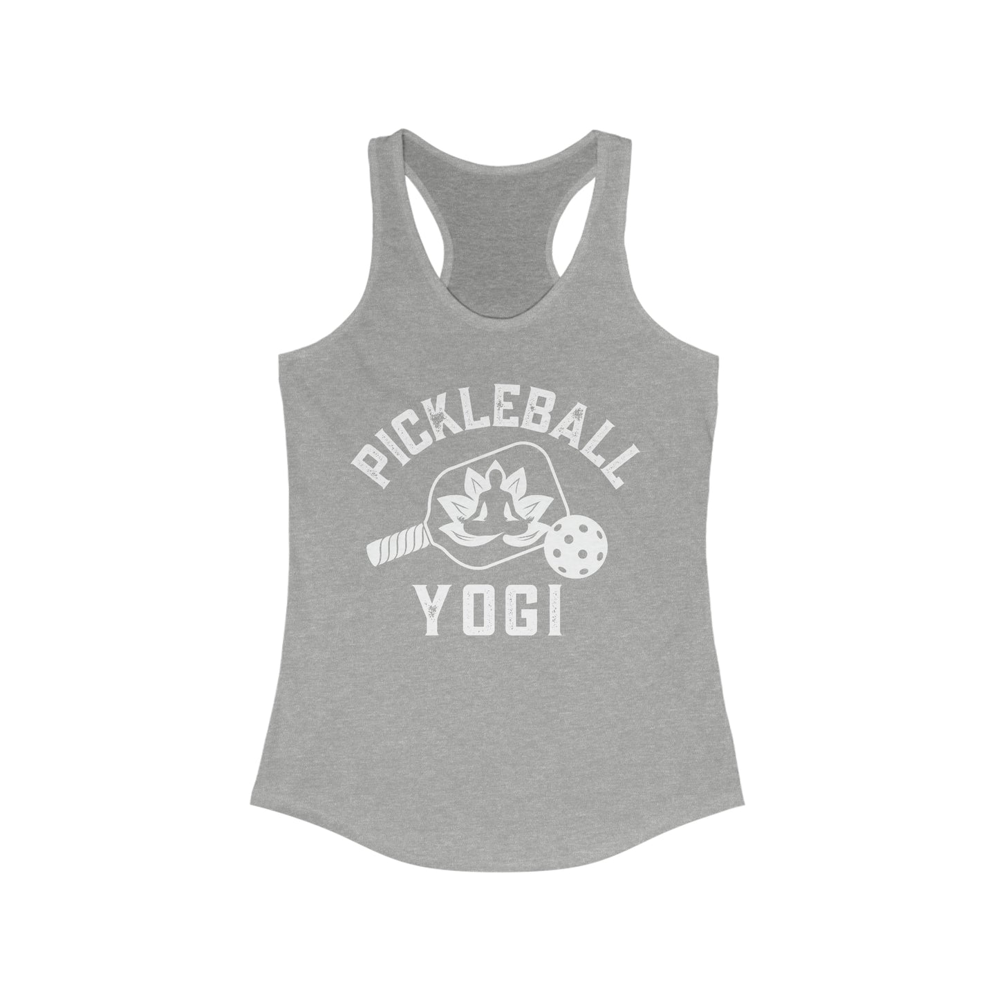 Pickleball Yogi - Be Kind on Back -Women's Ideal Racerback Tank -