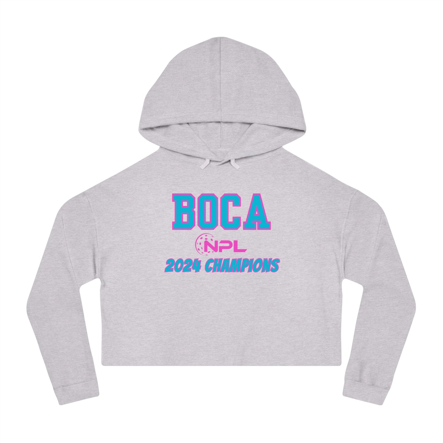 BOCA NPL ‘24 -NO BACK -Champion’s Women’s Cropped Hoodie 80% cotton