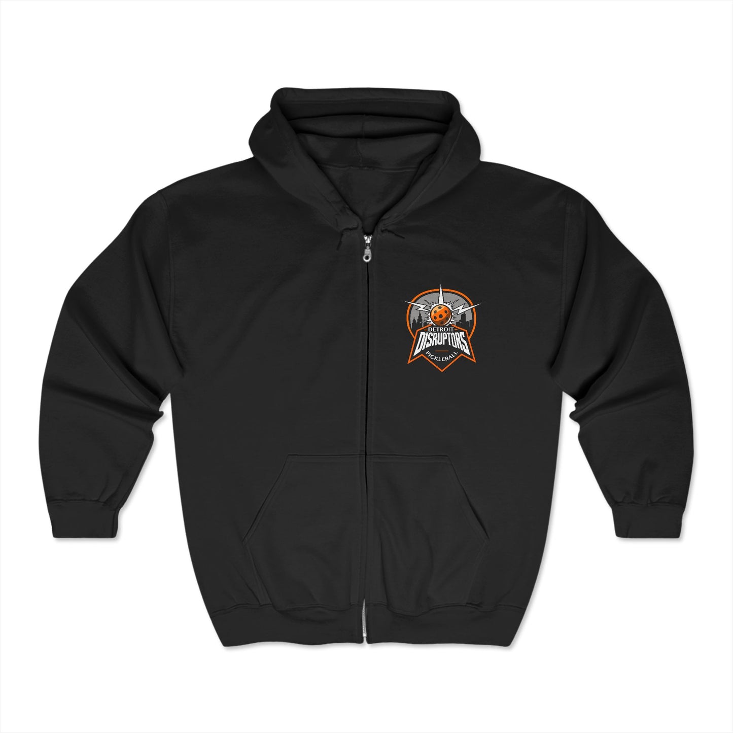 Detroit Disruptors Pickleball Hoodie - Unisex Heavy Blend Full Zip Sweatshirt