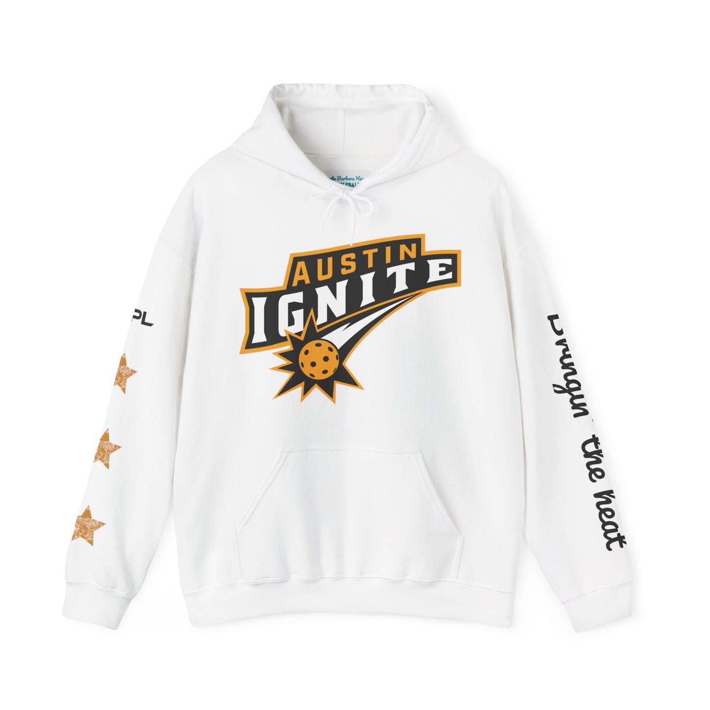 White w/ Stars Austin Ignite NPL Team (script sleeve = Bringin’ in the heat) Customize back