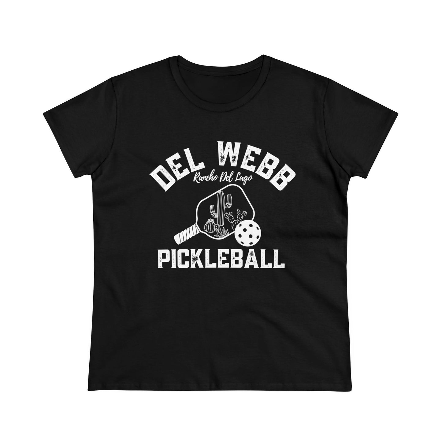 Del Webb Pickleball - Women's Midweight Cotton Tee