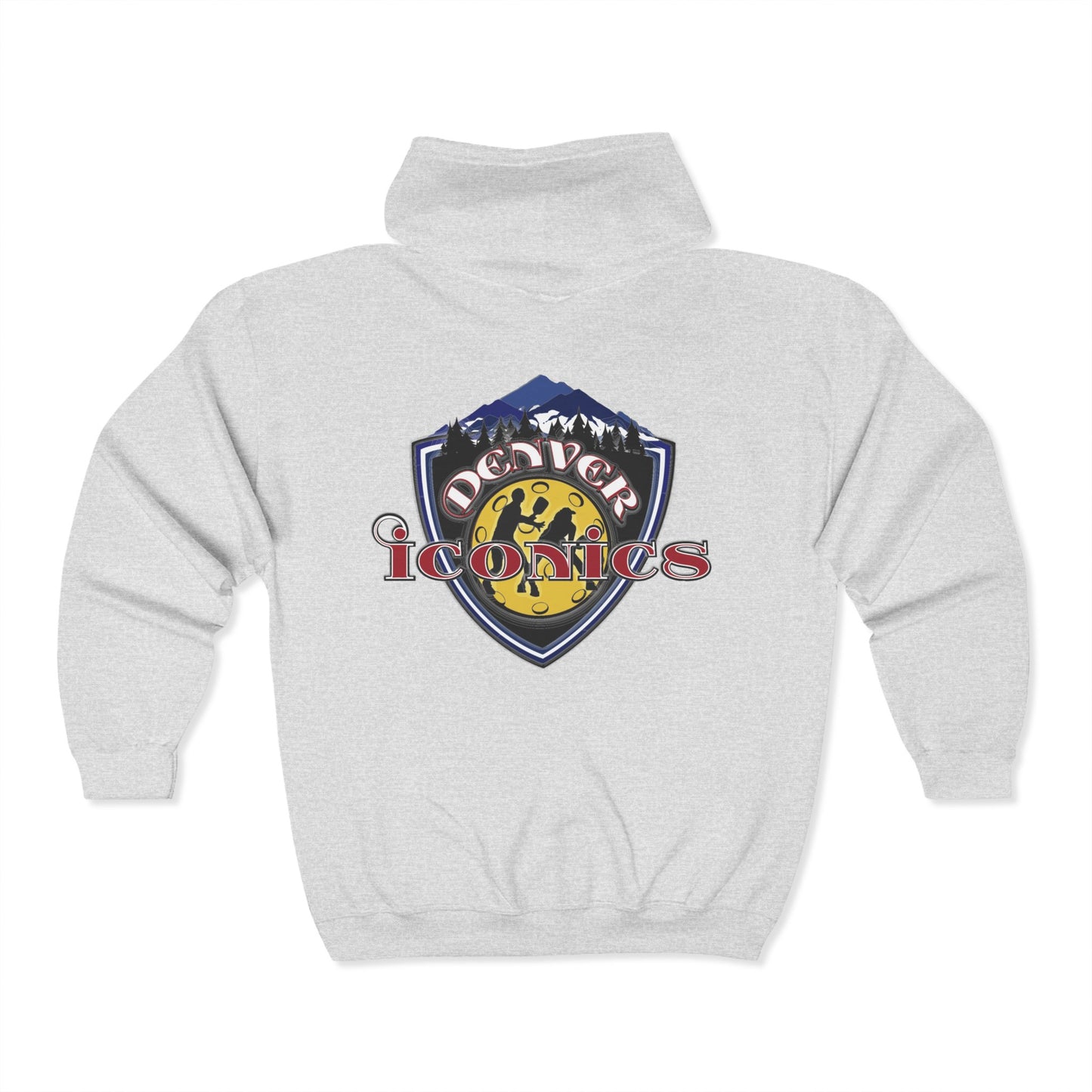 Denver Iconics Unisex Full Zip Hooded Sweatshirt - Cozy Casual Wear