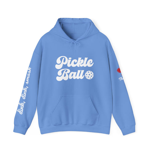 Retro  Hoodie - customize sleeves.  Can add your logo, and name 3 sides