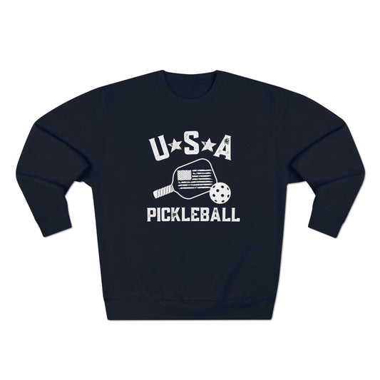USA Pickleball - Unisex Plush Crew Sweatshirt