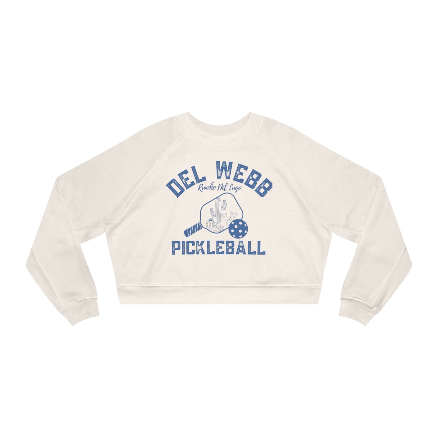 Del Webb Pickleball -Women's Cropped Fleece Pullover