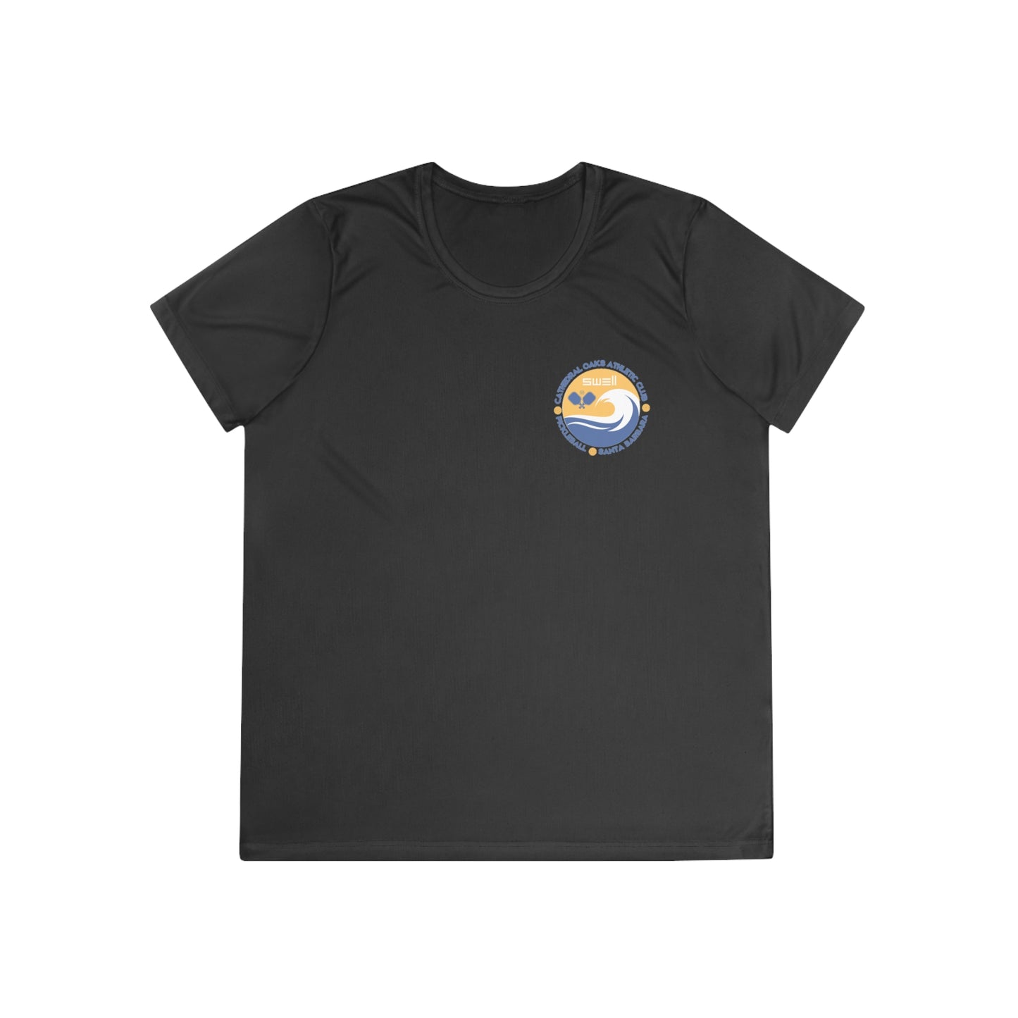 SWELL Cathedral Oaks - CUSTOMIZED SPF 40, Moisture Wicking Ladies Competitor Tee - Can add name left chest or back