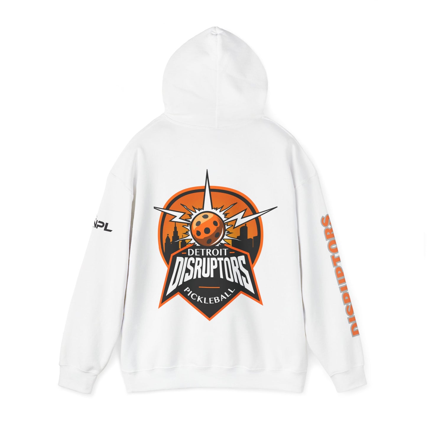 Detroit Disruptors Unisex Hoodie - Customize Sleeve or Back w/ Name - 50% cotton/poly (add in instructions)
