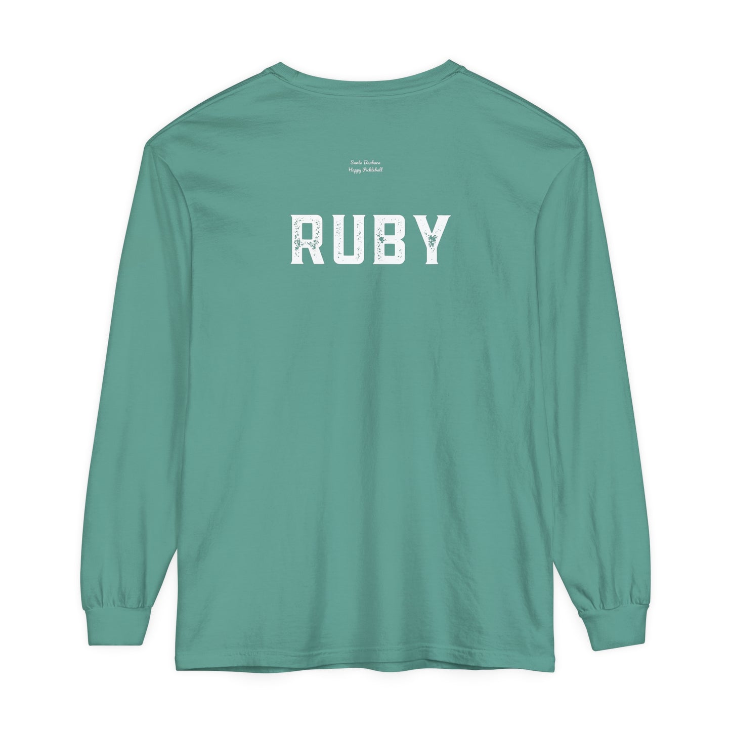 Pickleball Pro - Ruby - Unisex Garment-dyed Long Sleeve T-Shirt