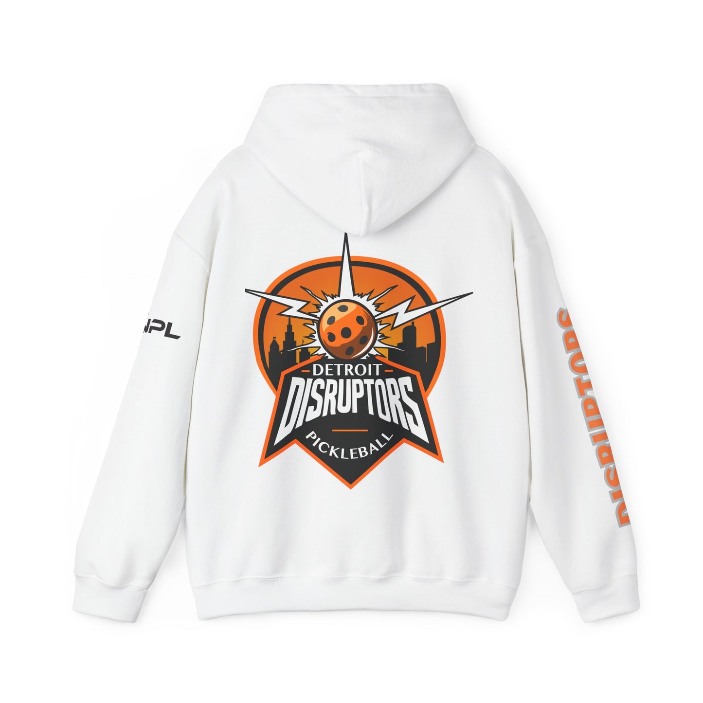 Detroit Disruptors Unisex Hoodie - Customize Sleeve or Back w/ Name - 50% cotton/poly (add in instructions)