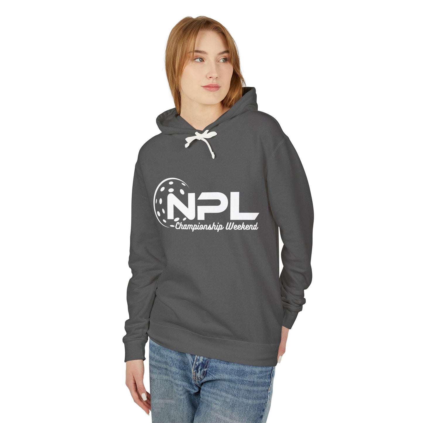 NPL Championship Weekend -Garment Dyed Unisex Lightweight Hoodie - Customize back