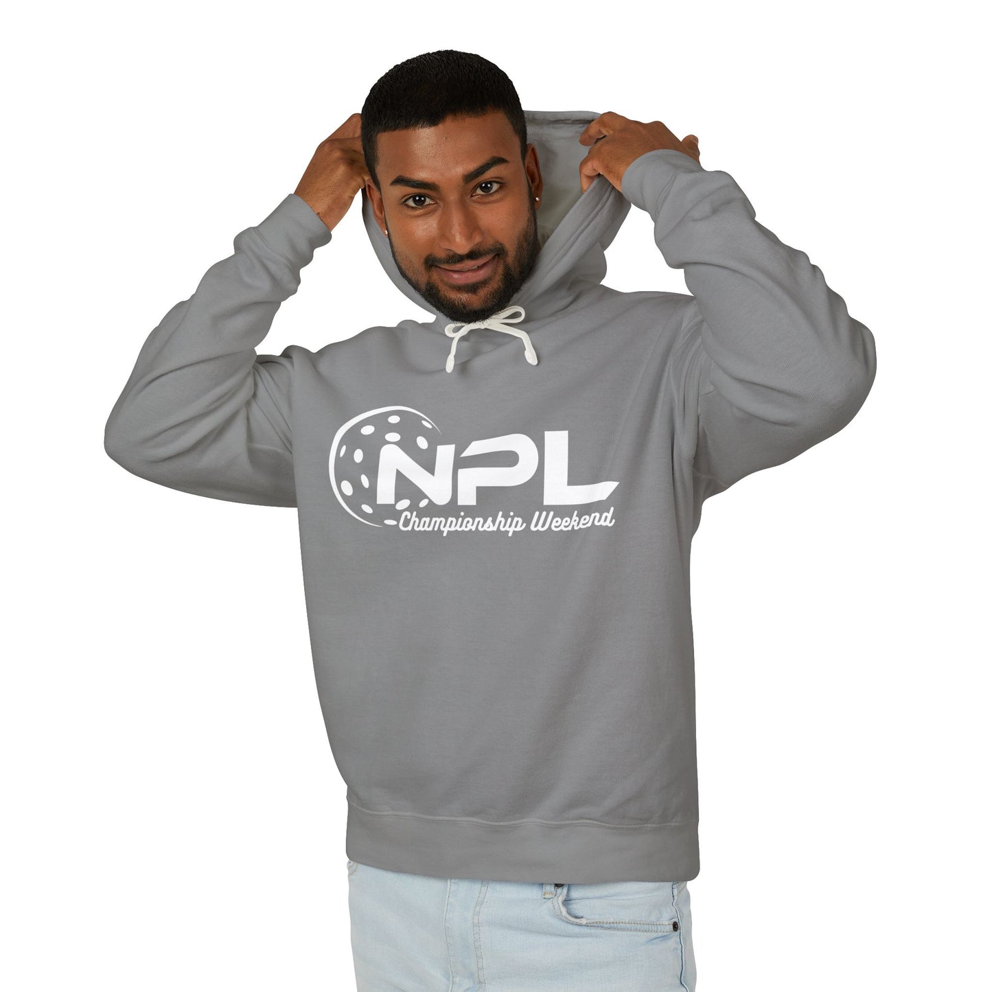 NPL Championship Weekend -Garment Dyed Unisex Lightweight Hoodie - Customize back