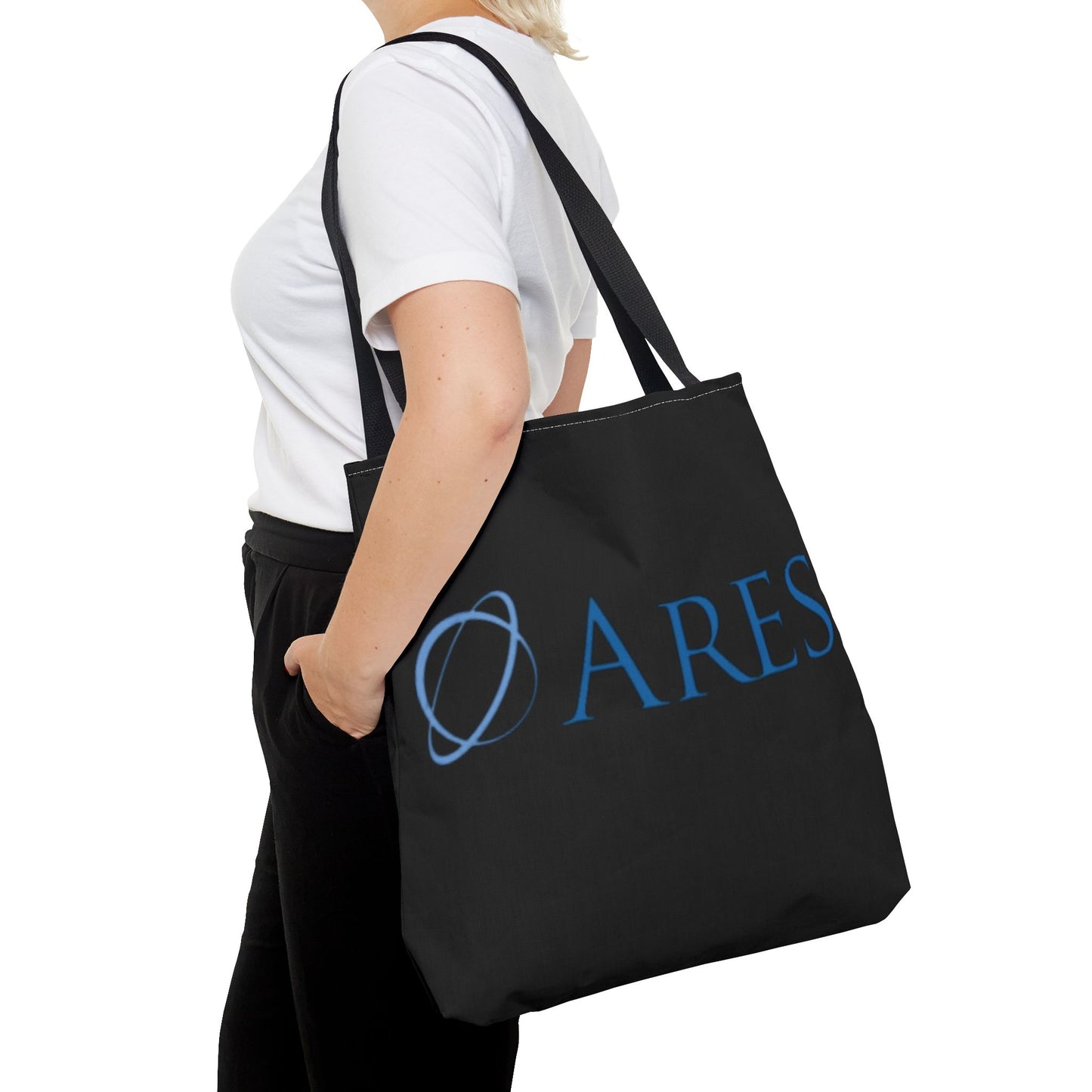 Ares Logo Tote Bag - Stylish Black Carryall for Everyday Use